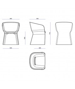 Poltroncina Margarita in polietilene scheda tecnica