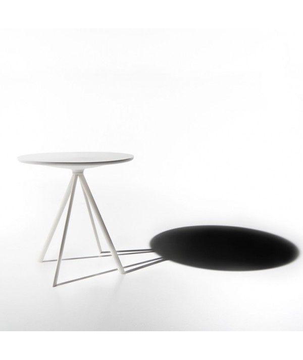 Tavolo da pranzo Margarita Esterno con struttura in metallo verniciato bianco