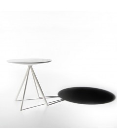 Tavolo da pranzo Margarita Esterno con struttura in metallo verniciato bianco